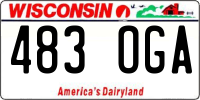 WI license plate 483OGA