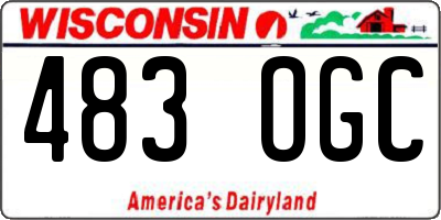 WI license plate 483OGC