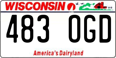 WI license plate 483OGD