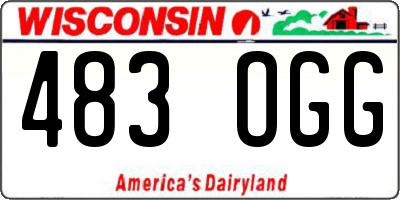 WI license plate 483OGG