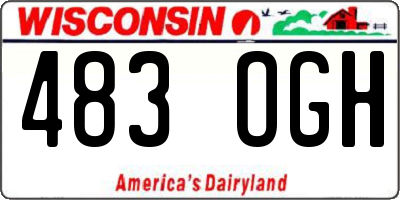 WI license plate 483OGH