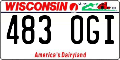 WI license plate 483OGI
