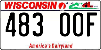 WI license plate 483OOF