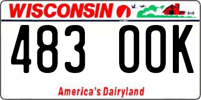 WI license plate 483OOK
