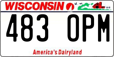 WI license plate 483OPM