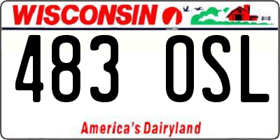 WI license plate 483OSL