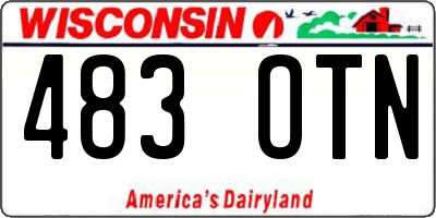 WI license plate 483OTN