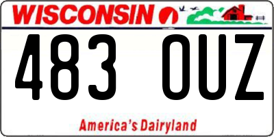 WI license plate 483OUZ