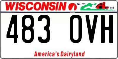 WI license plate 483OVH
