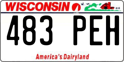 WI license plate 483PEH