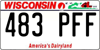 WI license plate 483PFF
