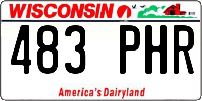 WI license plate 483PHR