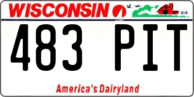WI license plate 483PIT