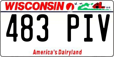 WI license plate 483PIV