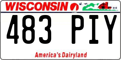WI license plate 483PIY