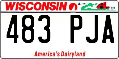 WI license plate 483PJA