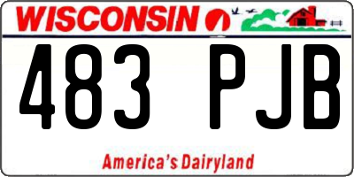 WI license plate 483PJB