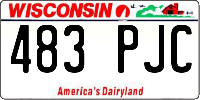 WI license plate 483PJC