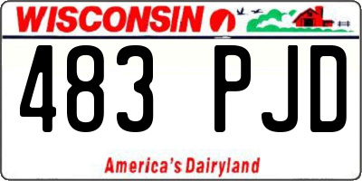 WI license plate 483PJD