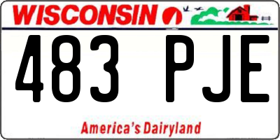 WI license plate 483PJE