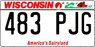 WI license plate 483PJG