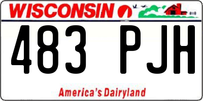 WI license plate 483PJH