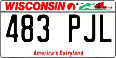 WI license plate 483PJL