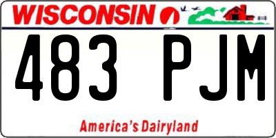 WI license plate 483PJM