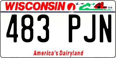 WI license plate 483PJN