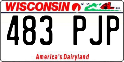 WI license plate 483PJP