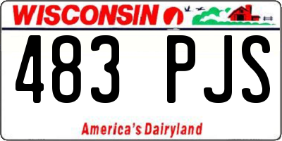 WI license plate 483PJS