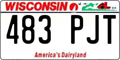 WI license plate 483PJT