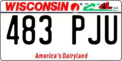 WI license plate 483PJU