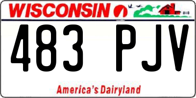 WI license plate 483PJV