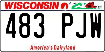 WI license plate 483PJW
