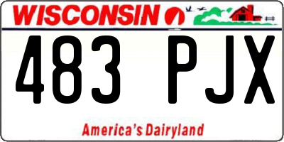 WI license plate 483PJX