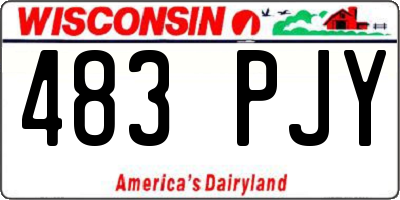 WI license plate 483PJY