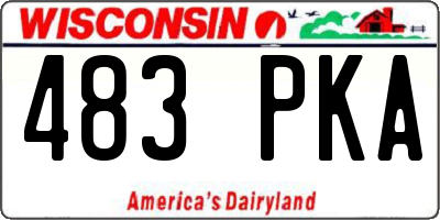 WI license plate 483PKA