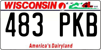 WI license plate 483PKB