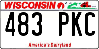 WI license plate 483PKC