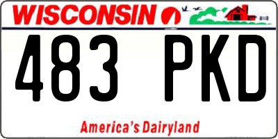 WI license plate 483PKD