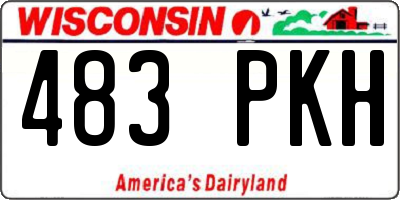 WI license plate 483PKH