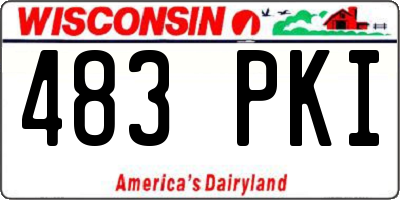 WI license plate 483PKI
