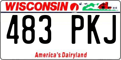 WI license plate 483PKJ