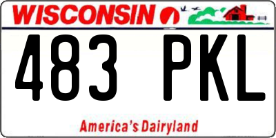 WI license plate 483PKL