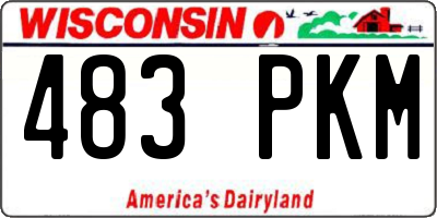 WI license plate 483PKM