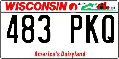 WI license plate 483PKQ