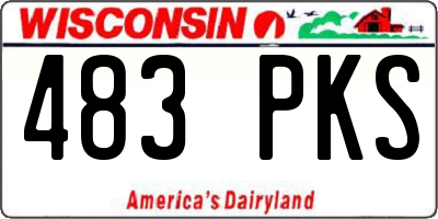 WI license plate 483PKS