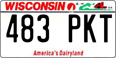 WI license plate 483PKT