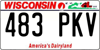 WI license plate 483PKV